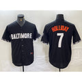 Baltimore Orioles #7 Jackson Holliday Black JEROMEN 2023 City Connect Cool Base Stitched Jersey