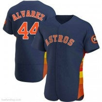 Houston Astros #44 Yordan Alvarez Authentic Navy JEROMEN Alternate Jerseys
