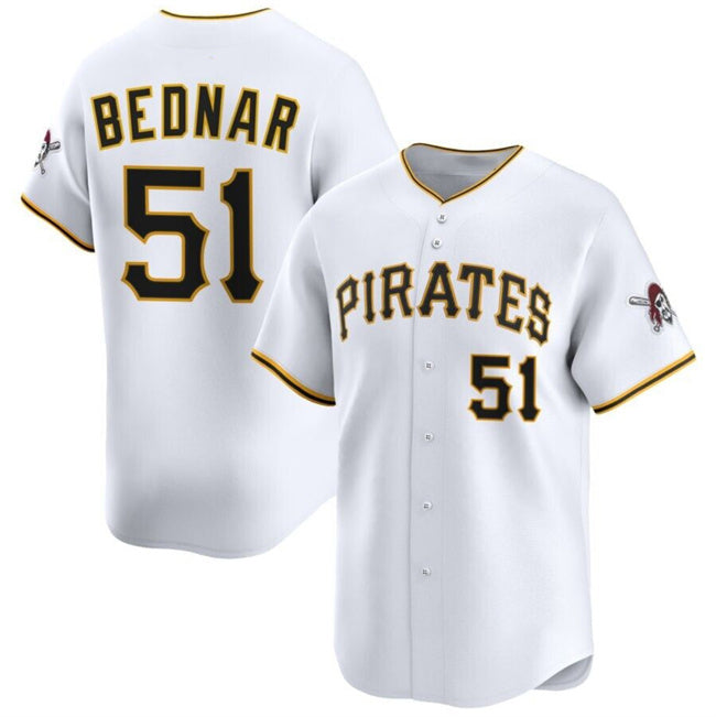 Pittsburgh Pirates #51 David Bednar White JEROMEN 2025 Home Limited Stitched Jersey