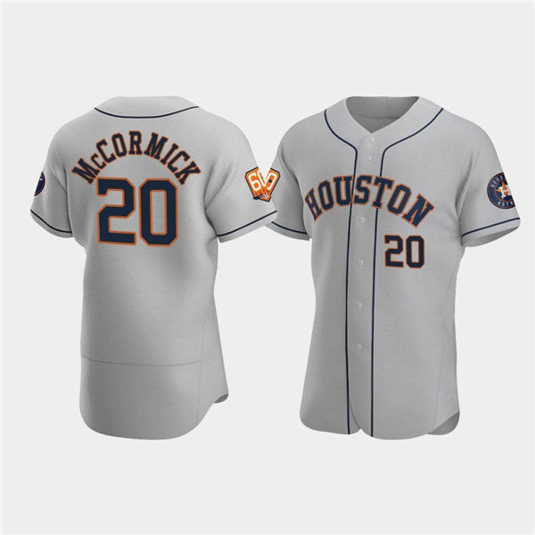 Houston Astros #20 Chas McCormick Gray JEROMEN 60th Anniversary Flex Base Stitched Jersey