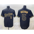 Los Angeles Dodgers #5 Freddie Freeman Black Gold JEROMEN Limited Stitched Jersey