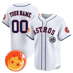 Custom Houston Astros x Dragon Ball White JEROMEN Vapor Premier Limited Jersey - All Stitched