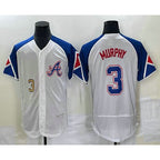 Atlanta Braves #3 Dale Murphy Number White JEROMEN 2023 City Connect Flex Base Stitched Jersey