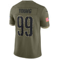 W.Commanders #99 Chase Young Olive JEROMEN Salute To Service Limited Jersey