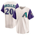 Arizona Diamondbacks #20 Luis Gonzalez Cream JEROMEN Throwback Cooperstown Collection Limited Jersey