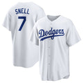 Los Angeles Dodgers #7 Blake Snell White JEROMEN 2024 Cool Base Stitched Jersey