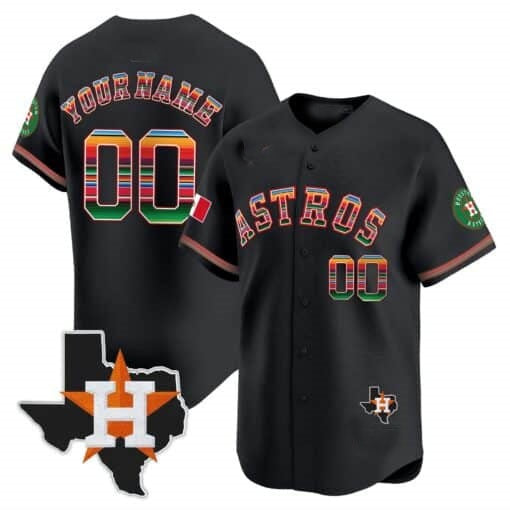 Custom Houston Astros Mexico Texas Patch Vapor Premier Limited Jersey ¨C All Stitched JEROMEN