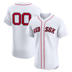 Custom Boston Red Sox White JEROMEN Home Elite Jersey