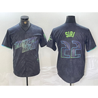 Tampa Bay Rays #22 Jose Siri Charcoal JEROMEN 2024 City Connect Limited Stitched Jersey