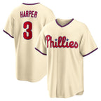 Philadelphia Phillies #3 Bryce Harper Cream JEROMEN Alternate Replica Jersey