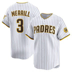 San Diego Padres #3 Jackson Merrill White JEROMEN Home Limited Player Jersey