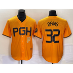 Pittsburgh Pirates #32 Henry Davis Yellow JEROMEN 2023 City Connect Stitched Jersey
