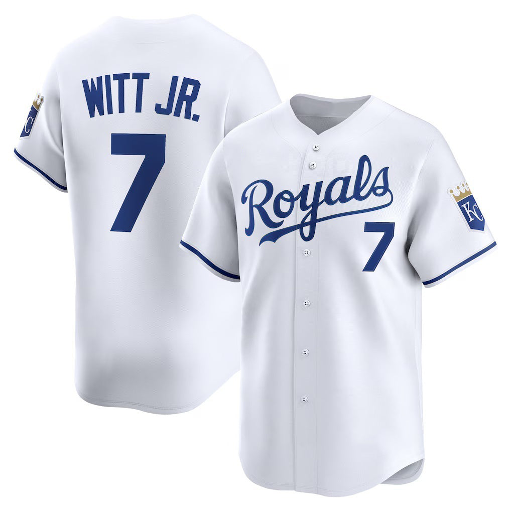Kansas City Royals #7 Bobby Witt Jr. White JEROMEN Home Limited Player Jersey