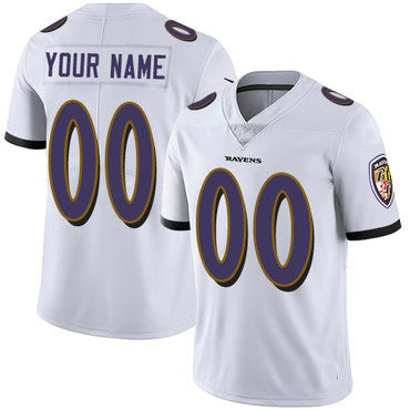Custom B.Ravens White JEROMEN Vapor Untouchable Player Limited Jersey