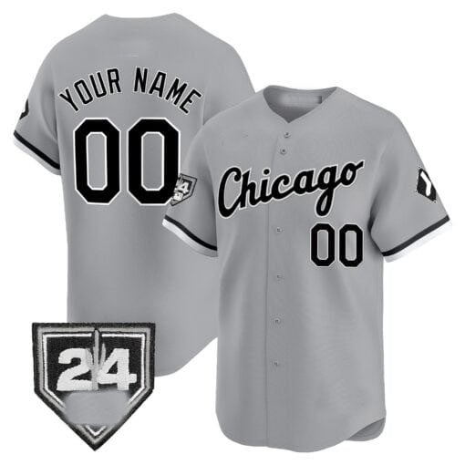 Custom Chicago White Sox 2024 Spring Training Patch Vapor Premier Limited Jersey ¨C Gray JEROMEN