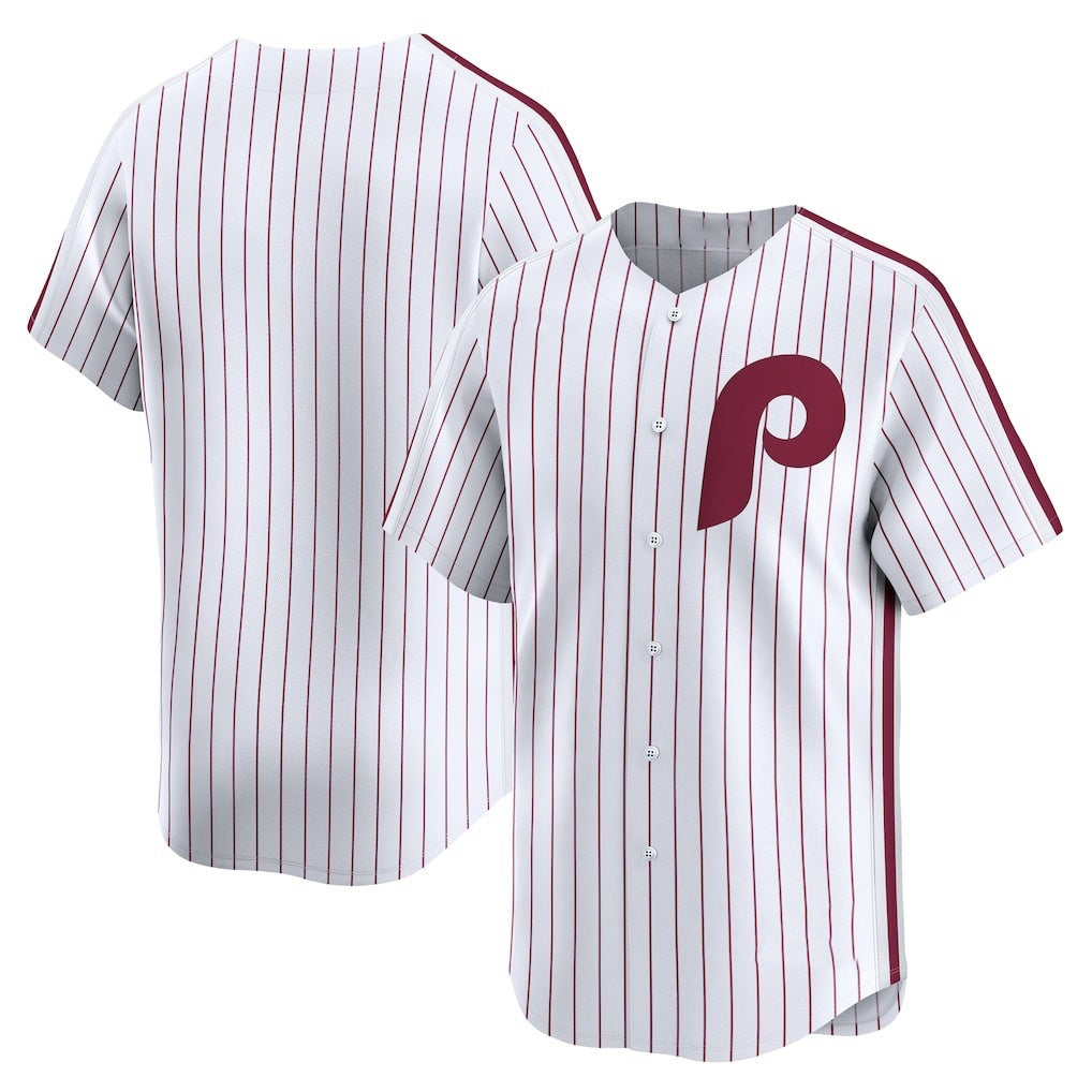 Philadelphia Phillies White JEROMEN Throwback Cooperstown Collection Limited Jersey