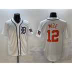 Detroit Tigers #12 Casey Mize White JEROMEN With Patch Cool Base Stitched Jersey