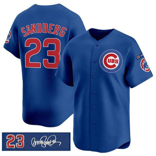 Chicago Cubs #23 Ryne Sandberg Royal JEROMEN 'Ryne Sandberg Tribute' Vapor Limited V3 Stitched Jersey