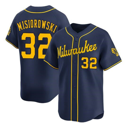 Milwaukee Brewers #32 Jacob Misiorowski Navy JEROMEN Alternate Limited Stitched Jersey