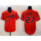 Houston Astros #27 Jose Altuve Orange JEROMEN 2025 City Connect With Texas Patch Limited Stitched Jersey