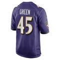 B.Ravens #45 Mike Green Purple JEROMEN Team Game Jersey