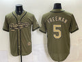 Los Angeles Dodgers #5 Freddie Freeman Olive JEROMEN 2026 Armed Forces Day Stitched Jersey 2