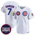 Chicago Cubs #7 Dansby Swanson White JEROMEN 2025 Tokyo Series Limited Stitched Jersey