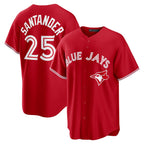 Toronto Blue Jays #25 Anthony Santander Red JEROMEN Canada Day Replica Jersey