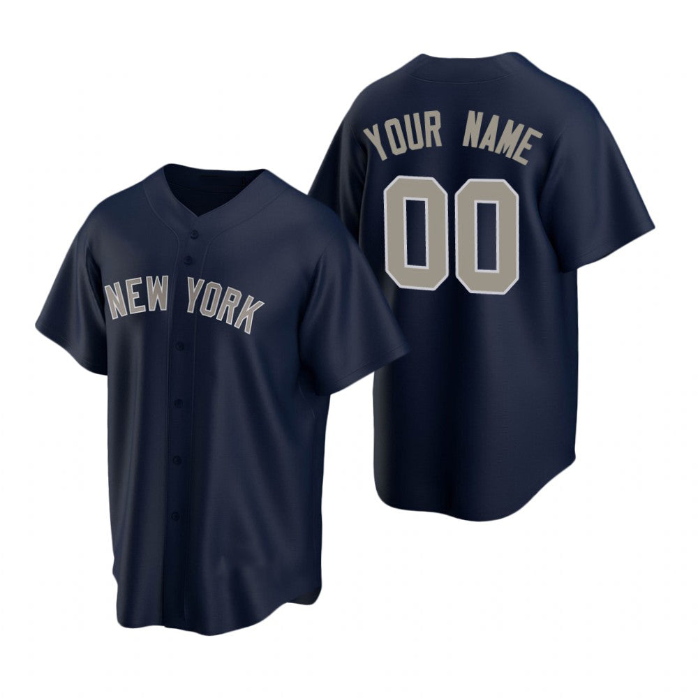 Custom New York Yankees Navy JEROMEN Stitched Cool Base Jersey