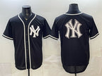 New York Yankees Team Big Logo 2026 Fashion Replica Black JEROMEN Out Stitched Jersey