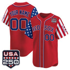 Custom Boston Red Sox America 250 Edition Vapor Premier Limited Red JEROMEN Stitched Jerseys