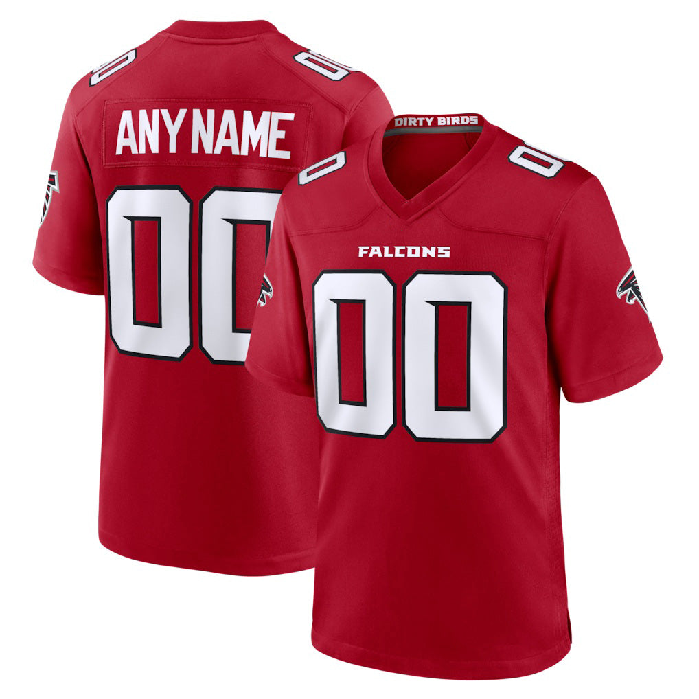 Custom A.Falcons Red JEROMEN Game Jersey