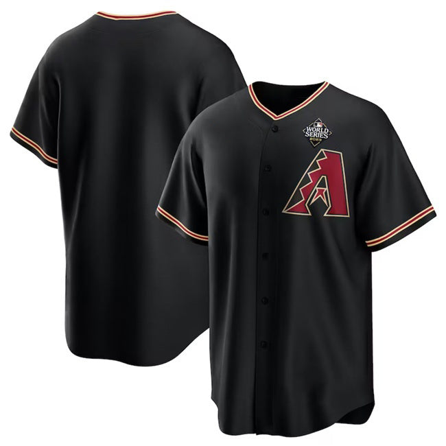 Arizona Diamondbacks Blank Black JEROMEN 2023 World Series Cool Base Stitched Jersey