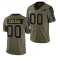 Custom B.Bills Olive JEROMEN ACTIVE PLAYER 2021 Salute To Service Limited Stitched Jersey