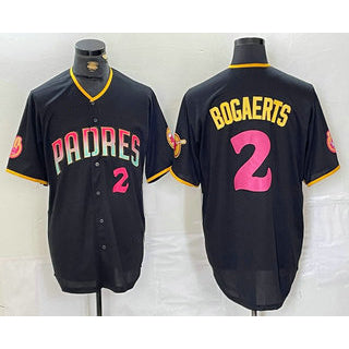San Diego Padres #2 Xander Bogaerts Black JEROMEN Player Number Fashion Jersey