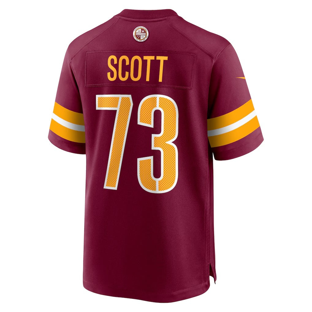 W.Commanders #73 Trent Scott Burgundy JEROMEN Game Jersey