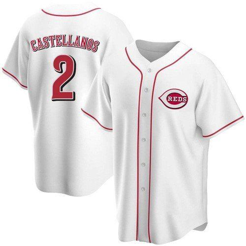 Cincinnati Reds #2 Nick Castellanos White JEROMEN 2021 Replica Home Jersey