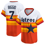 Houston Astros #7 Craig Biggio White JEROMEN Throwback Cooperstown Collection Limited Player Jersey