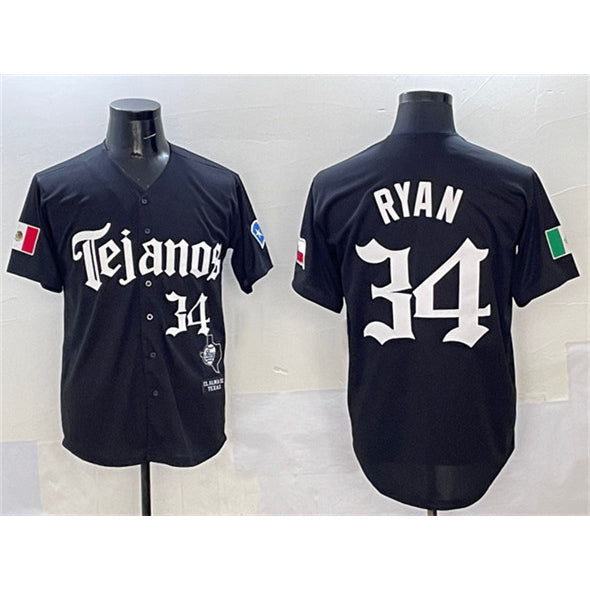 Texas Rangers #34 Nolan Ryan Black JEROMEN Mexico 2025 Vapor Premier Limited Stitched Jersey