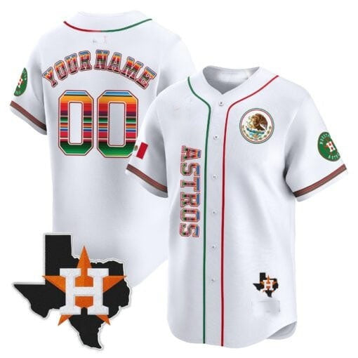 Custom Houston Astros Mexico Vapor Premier Limited Jersey V4 ¨C All Stitched-White JEROMEN