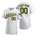 Custom Oakland Athletics White JEROMEN 2020 Stitched Flex Base Jersey