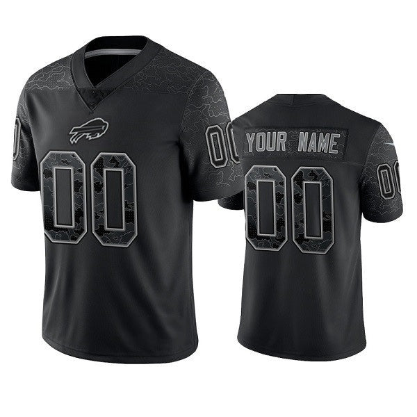 Custom B.Bills Active Player Black JEROMEN Reflective Limited Stitched Jersey