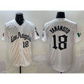 Los Angeles Dodgers #18 Yoshinobu Yamamoto White JEROMEN Mexico 2025 LA Gothic Style With Fernando Patch Vapor Premier Limited Stitched Jersey