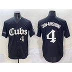 Chicago Cubs #4 Pete Crow-Armstrong Black JEROMEN 'Gothic North Side Edition' Vapor Premier Limited Stitched Jersey