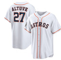Houston Astros #27 Jose Altuve White JEROMEN 2022 World Series Home Stitched Jersey