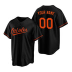 Custom Baltimore Orioles Black JEROMEN Stitched Cool Base Jersey