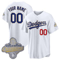 Custom Los Angeles Dodgers ACTIVE PLAYER White JEROMEN 2026 Gold Collection Stadium Stitched Jersey