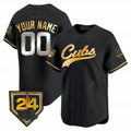 Custom Chicago Cubs 2024 Spring Training Patch Vapor Premier Limited Jersey ¨C All Stitched-Black JEROMEN