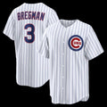 Chicago Cubs #3 Alex Bregman White JEROMEN Home Replica Jersey
