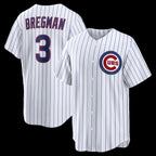 Chicago Cubs #3 Alex Bregman White JEROMEN Home Replica Jersey